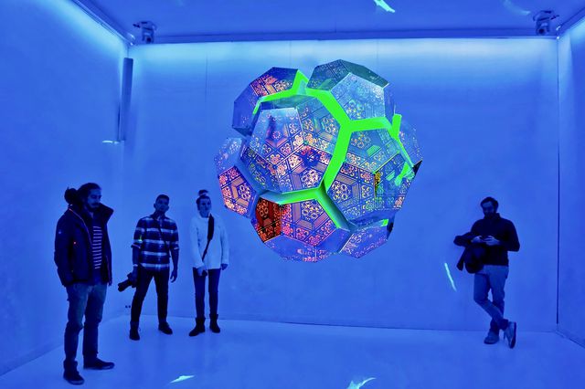 "The birth of the Universe" by HYBYCOZO, a digital art installation at ZeroSpace
